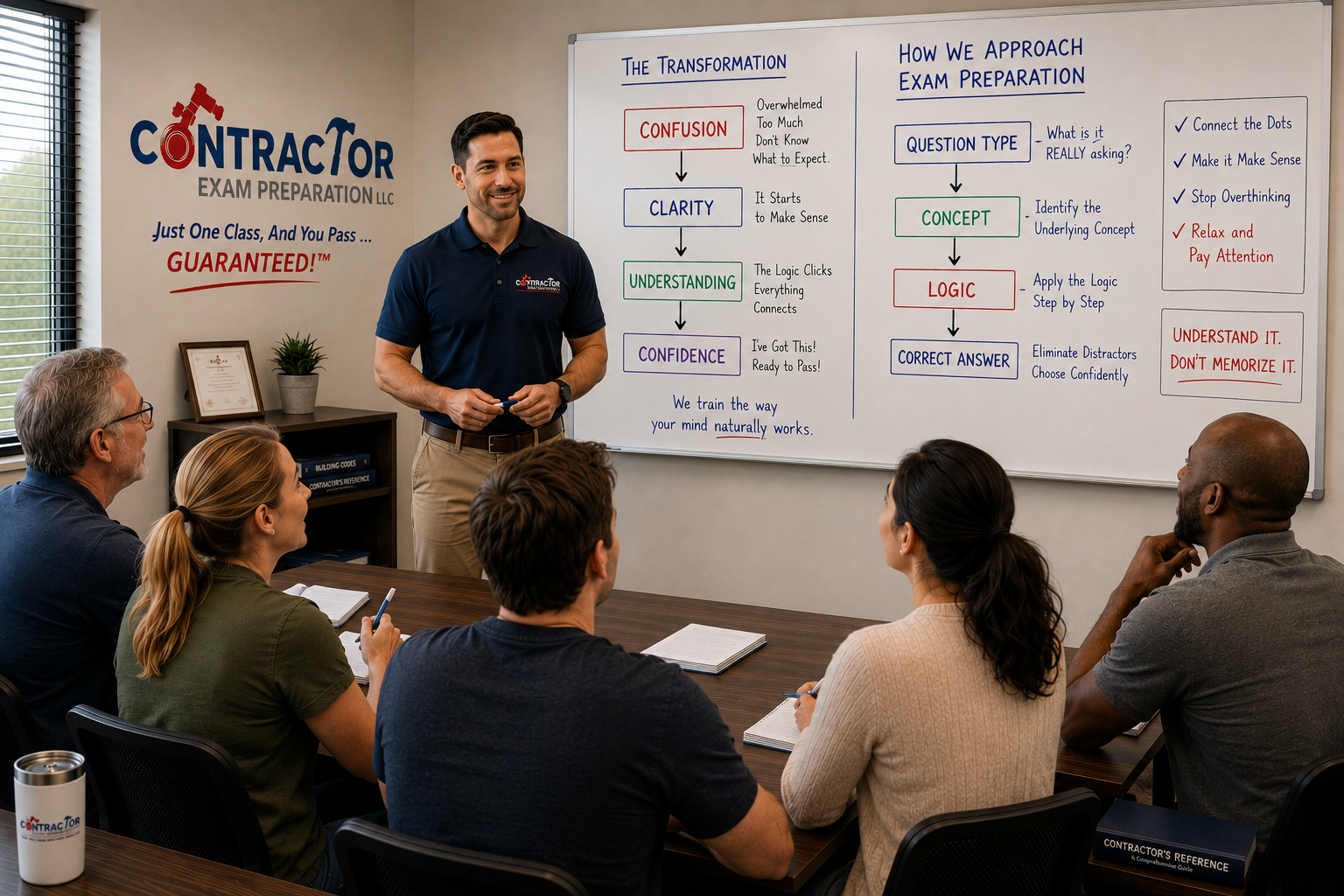 Instructor working with contractor student