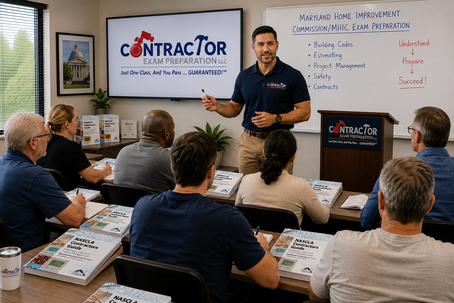 Maryland MHIC home improvement contractor exam preparation classroom training
